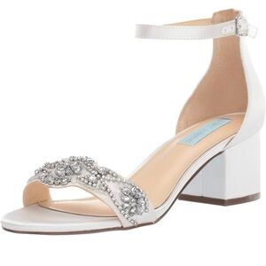 Betsey Johnson SB-Mel ivory sandals.
